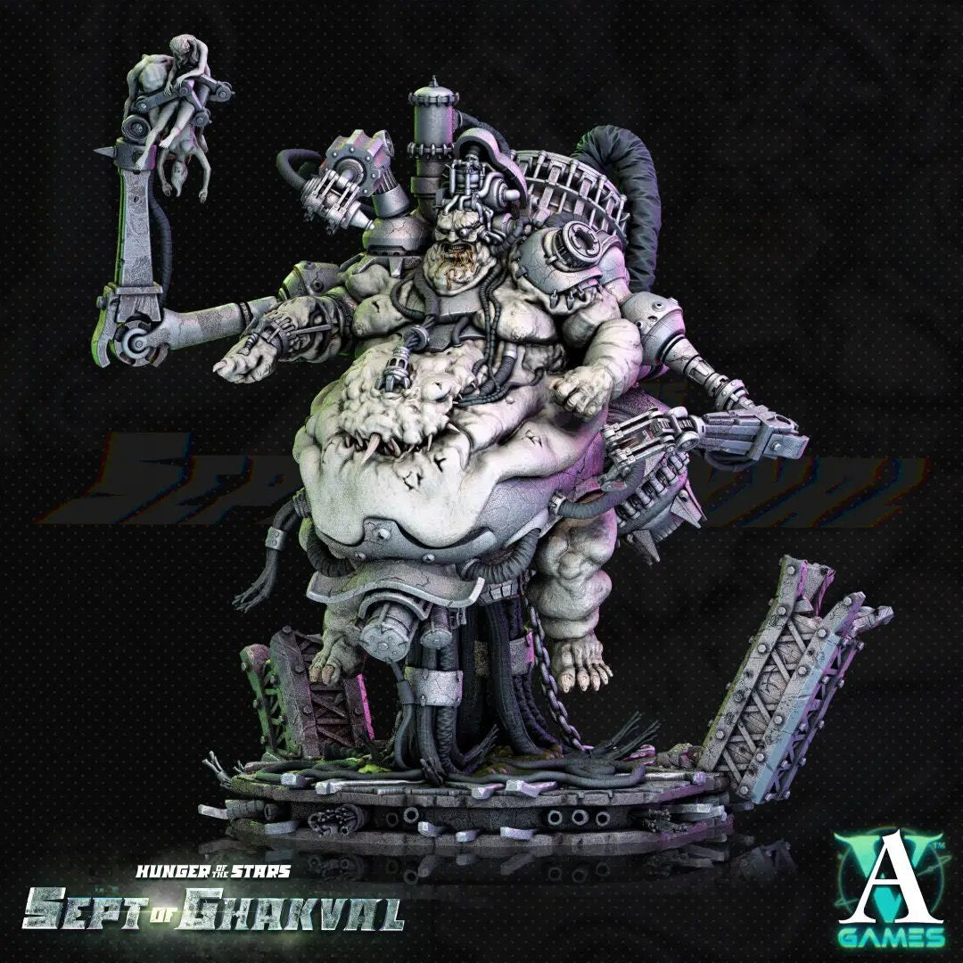 3D printed Ghakval model by Archvillain Games, detailed miniature from Last Hope Miniatures, featuring intricate design and textures.