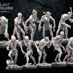 Set of 10 3D printed Ghul miniatures by Lost Kingdom Miniatures for Last Hope Miniatures tabletop game.