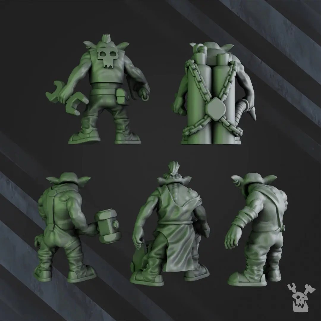 3D printed Gobbo Squad model by Last Hope Miniatures, featuring detailed goblin figures in a dynamic pose.