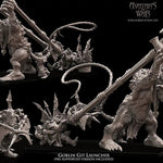 3D printed Goblin Git Launcher model by Last Hope Miniatures, featuring detailed goblin figure and launcher weapon for tabletop gaming.