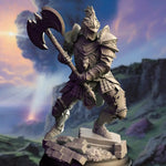 3D printed Goliath Knight model by Last Hope Miniatures for DM Stash, detailed miniature figure with armor and weaponry.