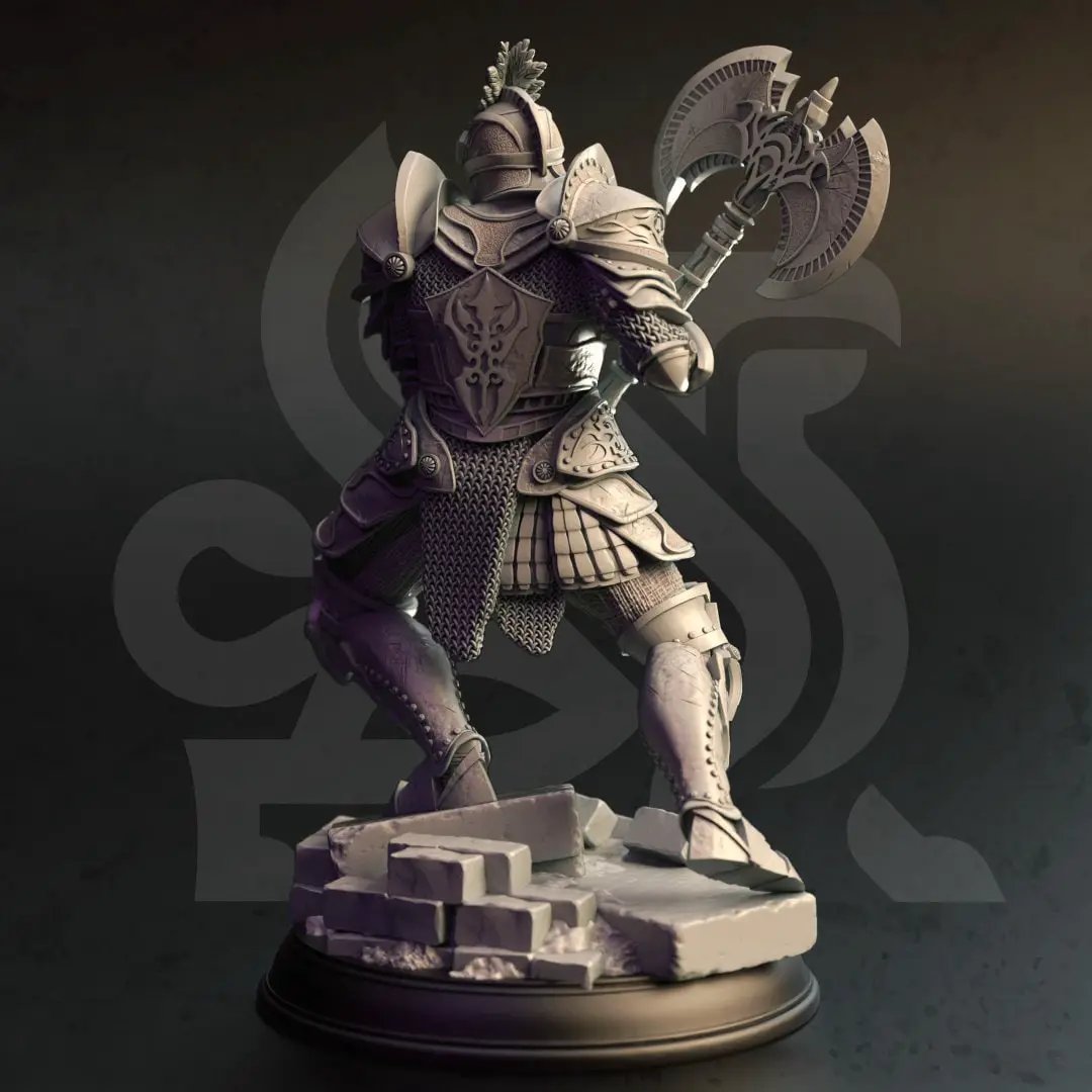 3D printed Goliath Knight model by Last Hope Miniatures, detailed fantasy miniature figure for tabletop gaming.