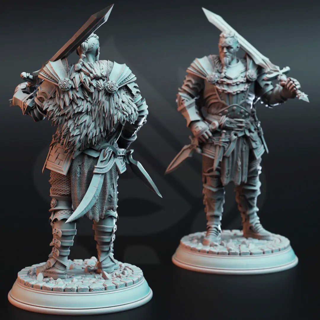 3D printed Goliath War Cleric model by Last Hope Miniatures, detailed miniature figure from DM Stash for tabletop gaming.