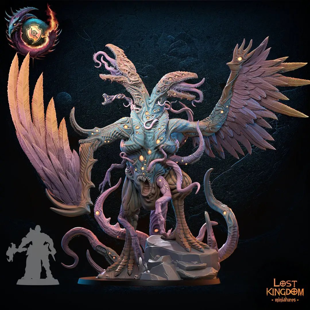 3D printed Great Chaos Spawn of Change model by Last Hope Miniatures, featuring intricate details and monstrous design.