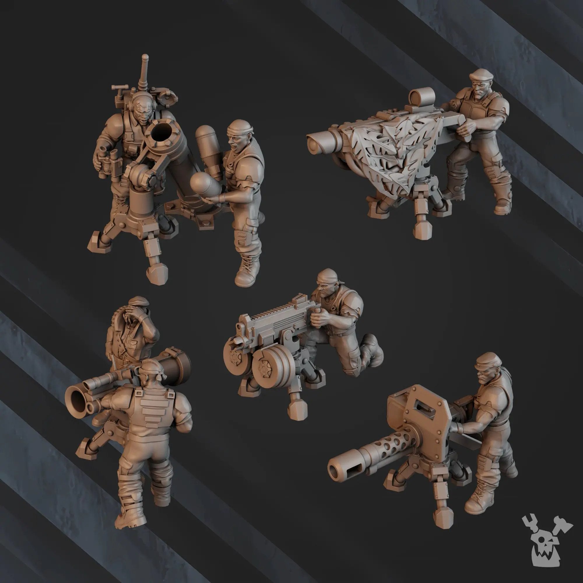 3D printed Green Hell Heavy Fire Support model by DakkaDakka Miniatures, displayed on a neutral background, detailed and painted.