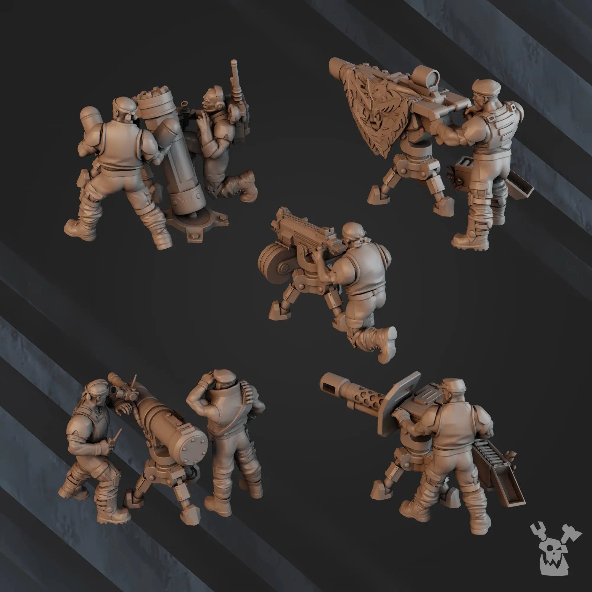 3D printed Green Hell Heavy Fire Support model by DakkaDakka Miniatures, detailed military-style miniature from Last Hope Miniatures.