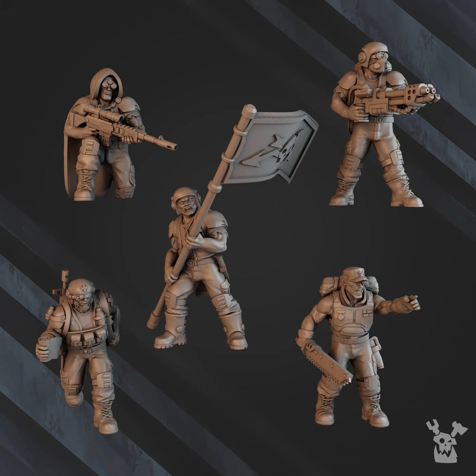 3D printed Green Hell Lead Detachment model by DakkaDakka Miniatures, detailed miniatures for tabletop gaming from Last Hope Miniatures