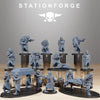 3D printed GrimGuard Casualties model by Last Hope Miniatures, featuring detailed miniature figures in a dark, gritty sci-fi style.