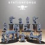 3D printed GrimGuard Casualties model by Last Hope Miniatures, featuring detailed miniature figures in a dark, gritty sci-fi style.