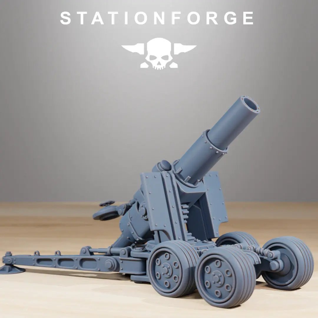 3D printed GrimGuard Heavy Artillery model by Last Hope Miniatures, featuring detailed military-style design and intricate surface details.