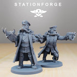 3D printed GrimGuard Officers model by Last Hope Miniatures, featuring detailed military figures for tabletop gaming.