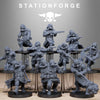 3D printed Grimguard Radioactive Mutants model by Last Hope Miniatures, featuring detailed mutant figures with radioactive themes.