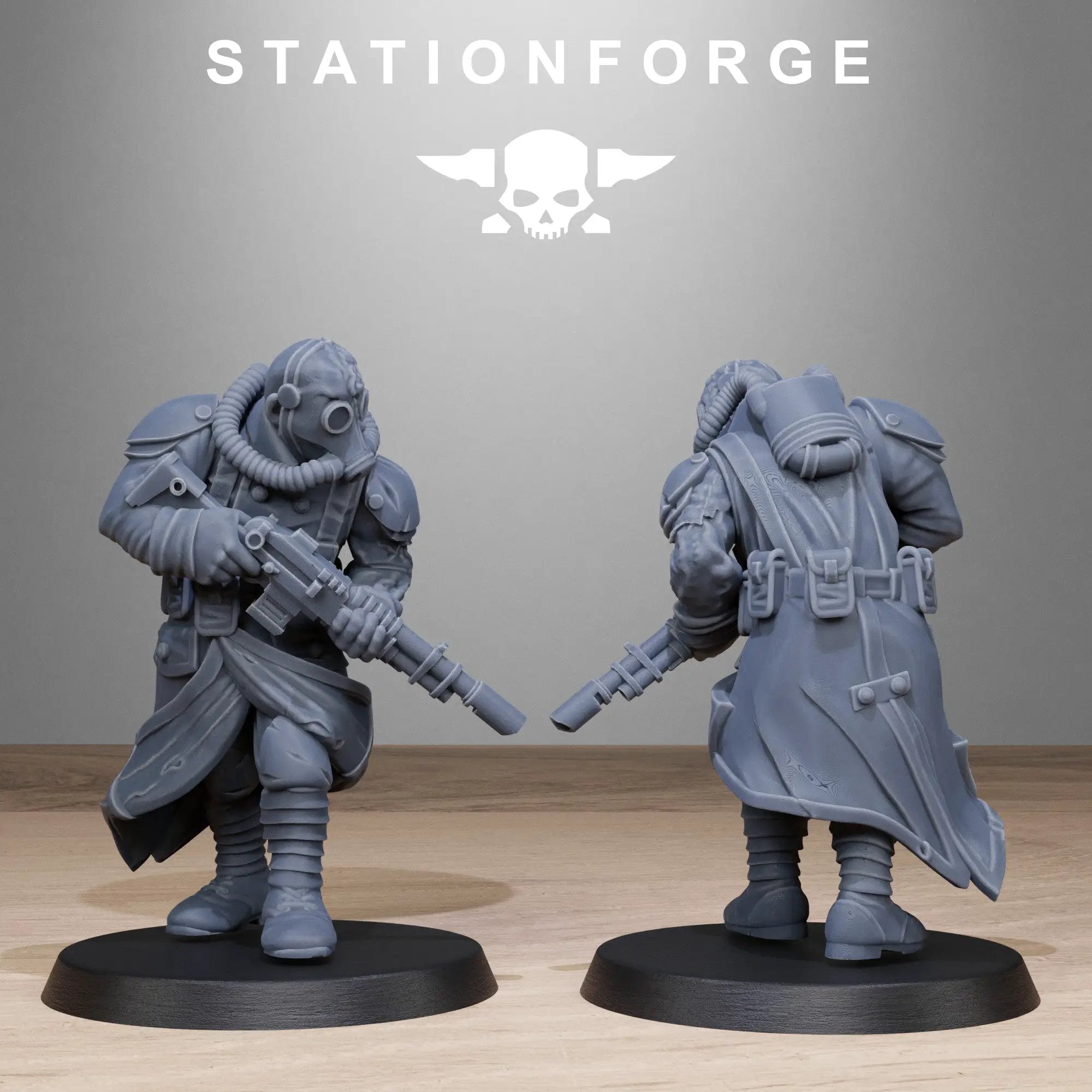 3D printed Grimguard Radioactive Mutants model by Last Hope Miniatures, featuring detailed miniature figures from StationForge.