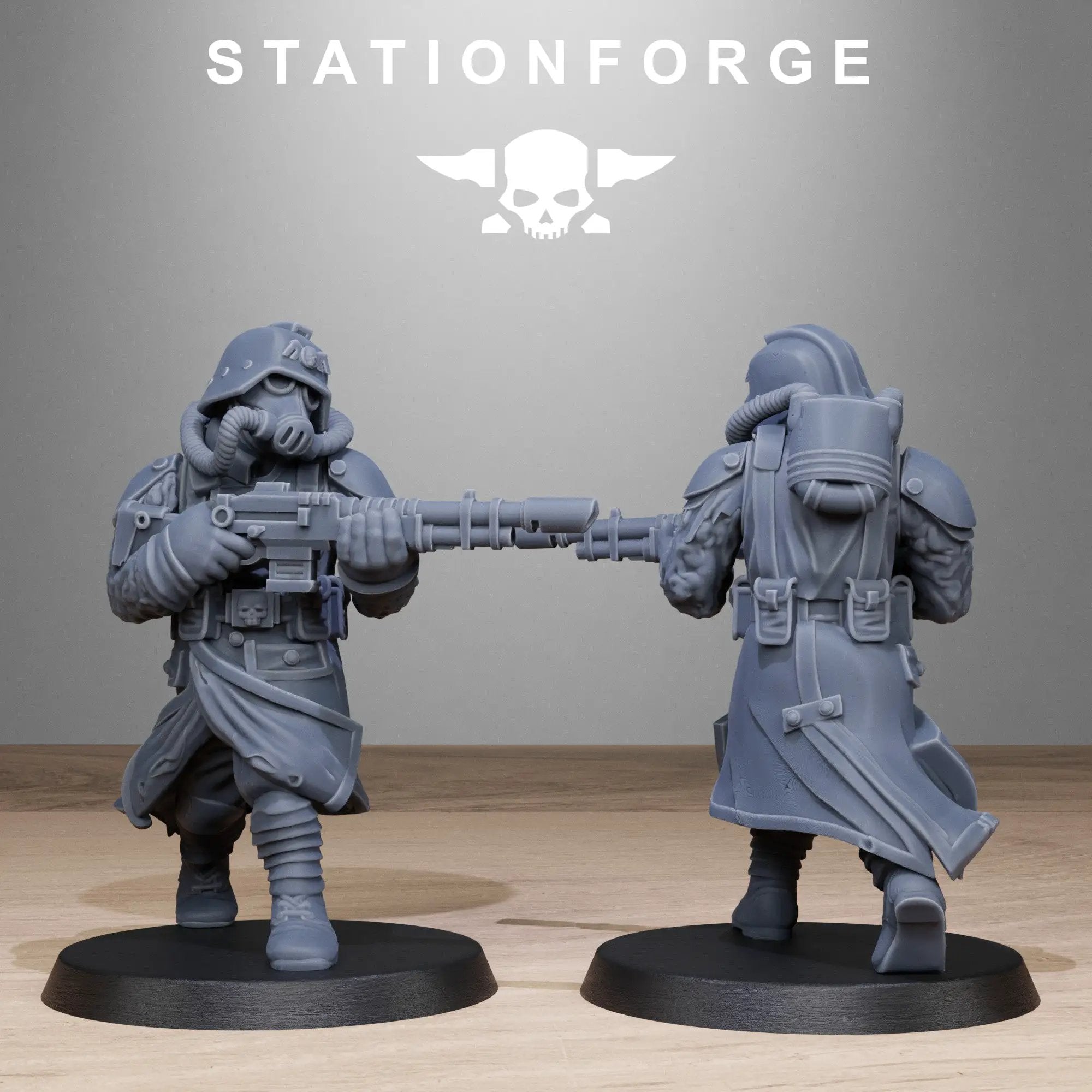 3D printed Grimguard Radioactive Mutants model by Last Hope Miniatures, featuring detailed sci-fi mutant figures from StationForge Miniatures.
