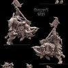 3D printed model of Gruntak the Impaler riding a Warboar by Last Hope Miniatures, detailed fantasy miniature for tabletop gaming.