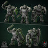 3D printed Heavy Ogre Squad model by Last Hope Miniatures, featuring detailed ogre figures with armor and weapons for tabletop gaming.