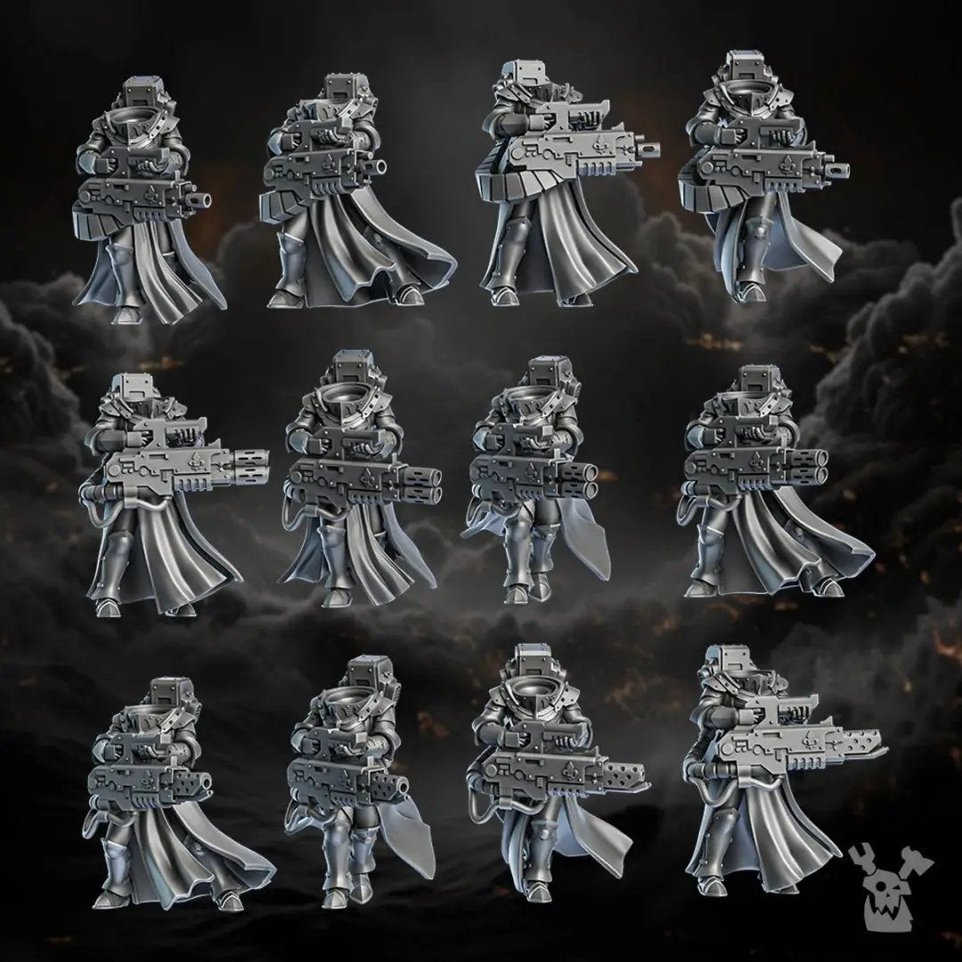 3D printed Heavy Sisters Squad model by DakkaDakka Miniatures, detailed miniature figure for tabletop gaming, produced by Last Hope Miniatures.