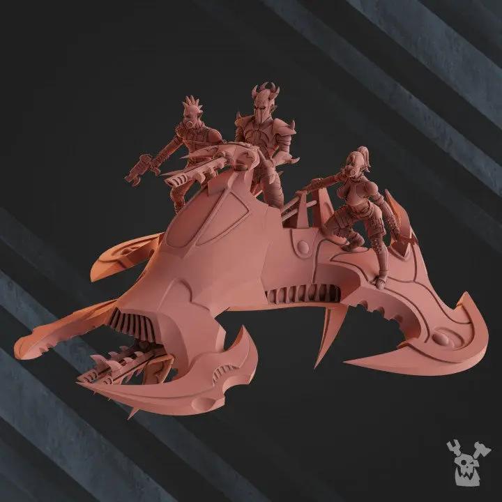 3D printed Heavy Turbo Bike model by Last Hope Miniatures, featuring detailed mechanical design and futuristic bike aesthetics.