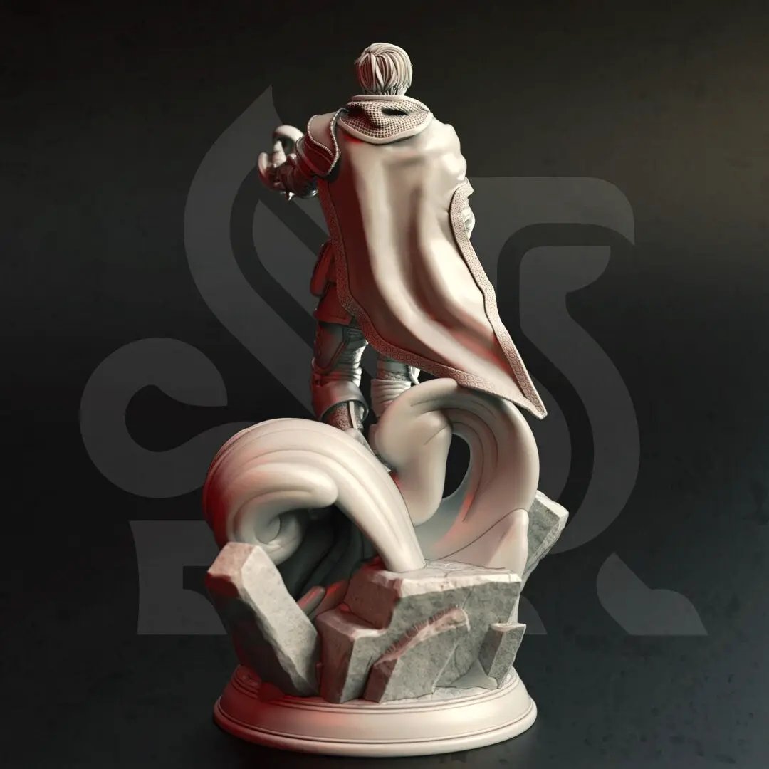 3D printed human psionic model by Last Hope Miniatures, featuring intricate details of a psychic character from DM Stash.