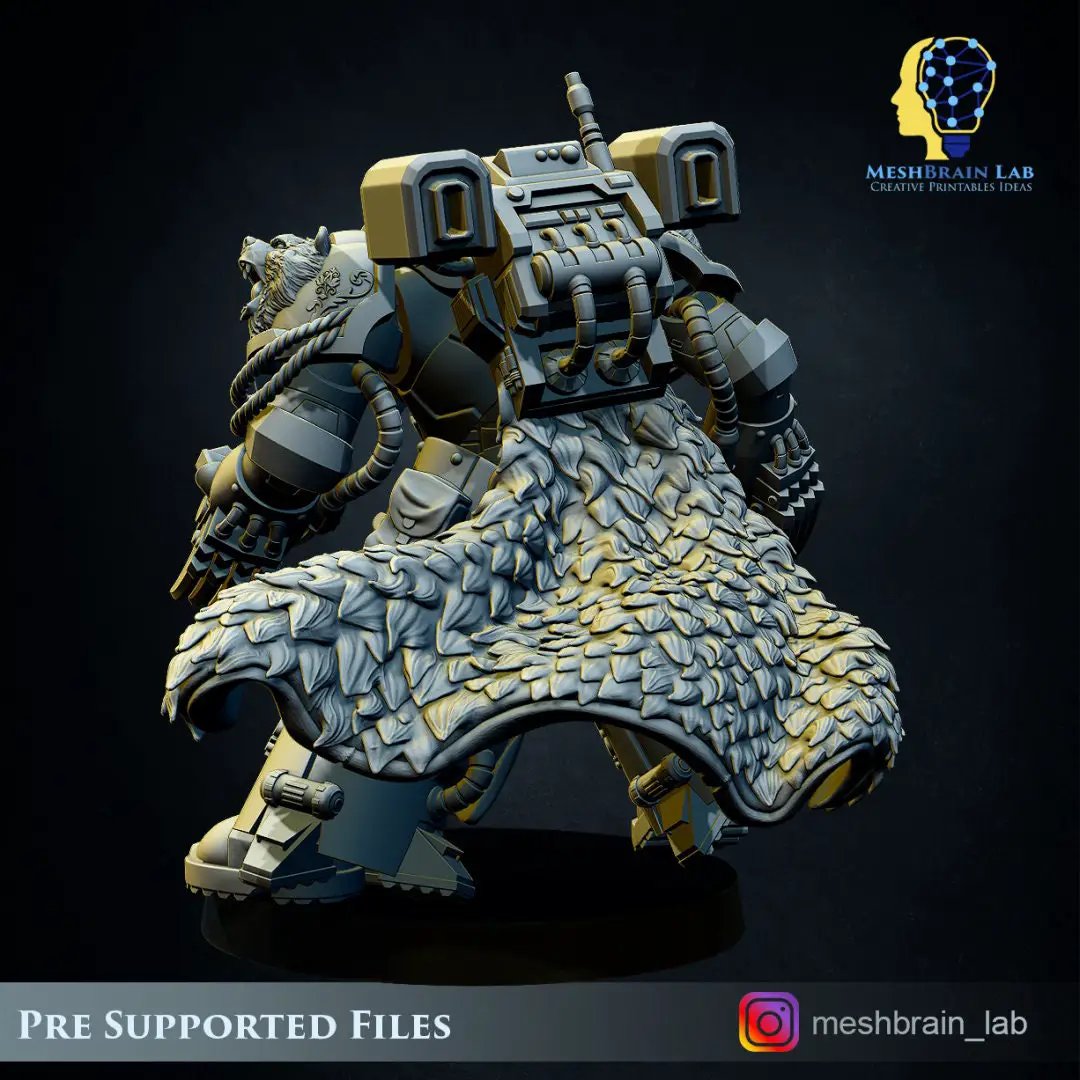 3D printed Imperial Marine Master of the Order Beasts model by Last Hope Miniatures, detailed fantasy miniature figure.