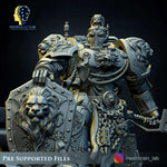 3D printed Imperial Marine Master of the Order of the Lion model by Last Hope Miniatures, detailed sci-fi miniature figure.