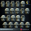 Set of 20 3D printed Imperial Marine Scout heads by Meshbrain Labs for Last Hope Miniatures, detailed sci-fi model heads for tabletop gaming