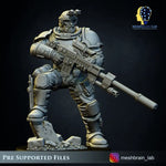 Set of five 3D printed Imperial Marine Scout Squad models by Last Hope Miniatures, detailed sci-fi tabletop gaming miniatures.