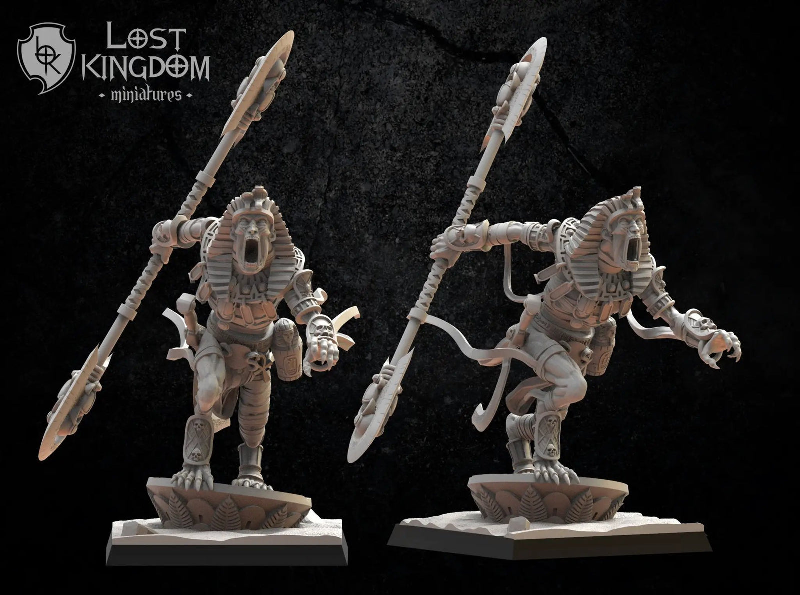 3D printed Imsety Canoptek Guard Hero model by Lost Kingdom Miniatures, detailed sci-fi miniatures for tabletop gaming.