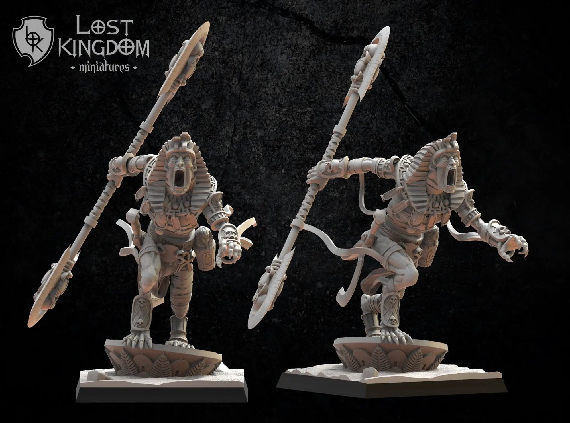 3D printed Imsety Canoptek Guard Hero model by Lost Kingdom Miniatures, detailed sci-fi miniatures for tabletop gaming.