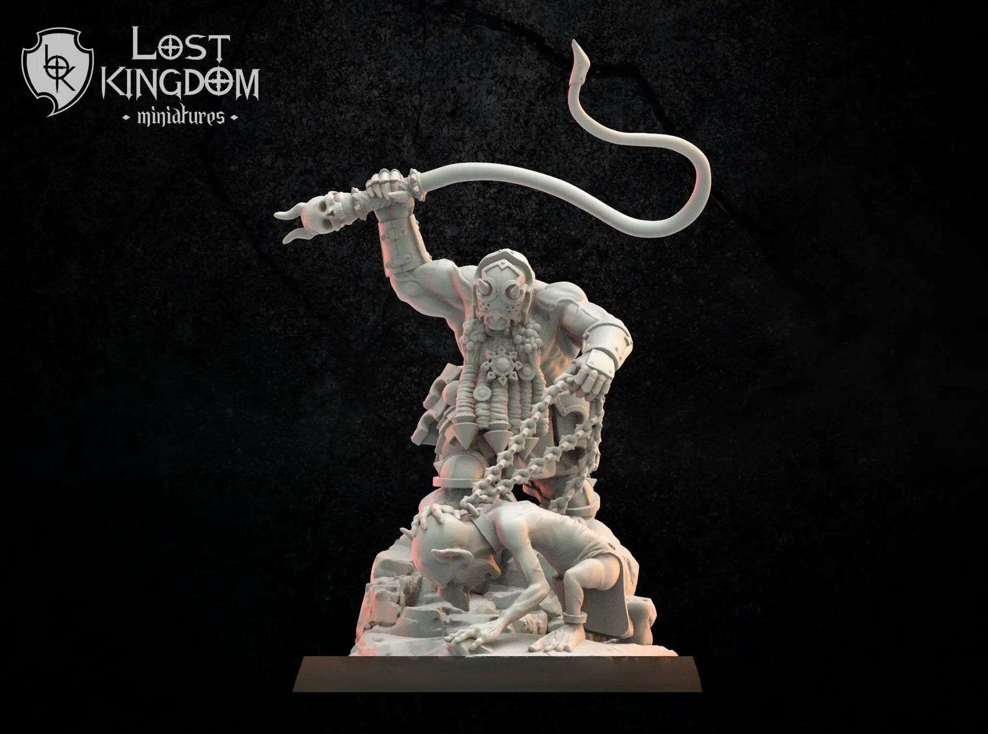 3D printed Infernal Dwarf Slaver model by Last Hope Miniatures, detailed miniature figure from Lost Kingdom Miniatures collection.
