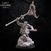 3D printed Infernal Dwarf Standard Bearer model by Lost Kingdom Miniatures, featuring detailed dwarf figure holding a banner.
