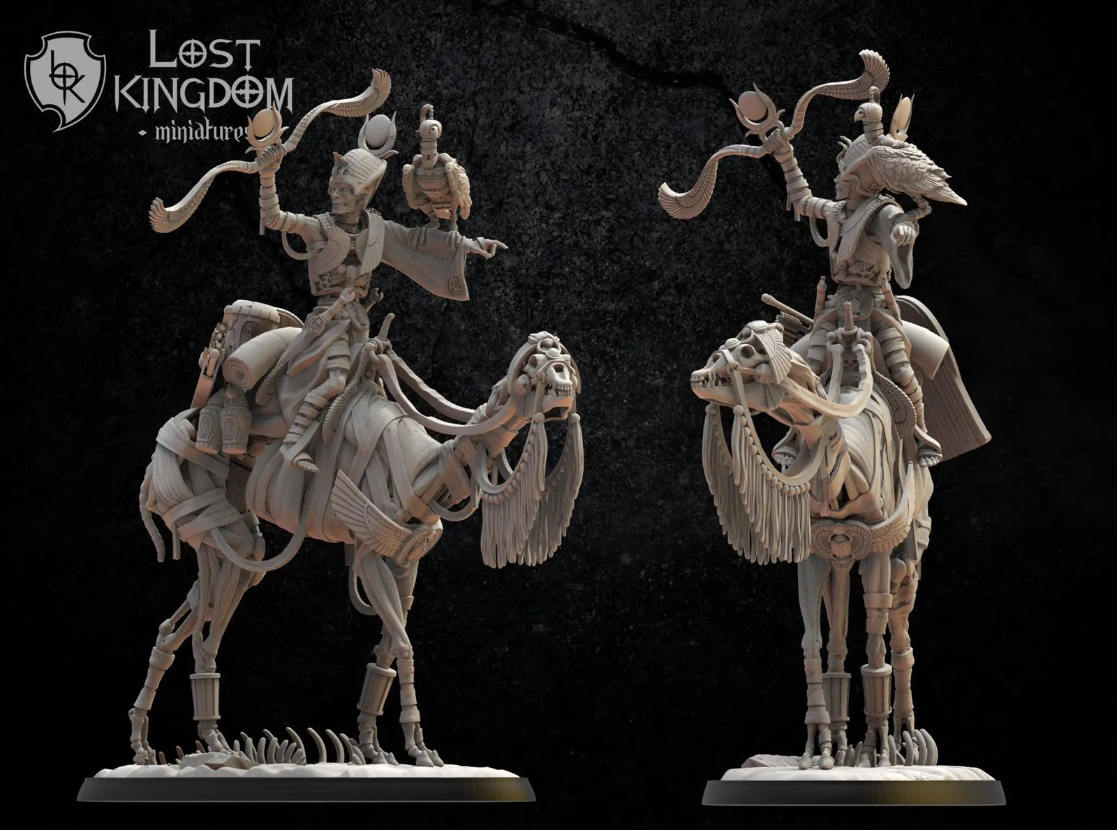 3D printed Khalid the Eternal model by Last Hope Miniatures, detailed miniature figure from Lost Kingdom Miniatures.