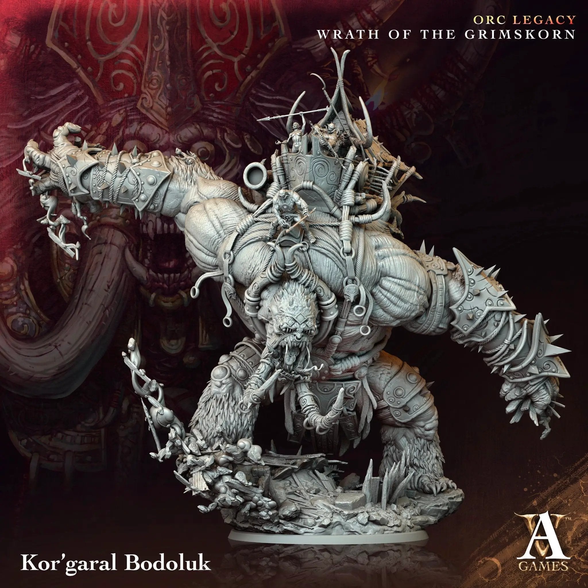 3D printed Kor'Garal Bodoluk model by Last Hope Miniatures, detailed fantasy creature figure for tabletop gaming.