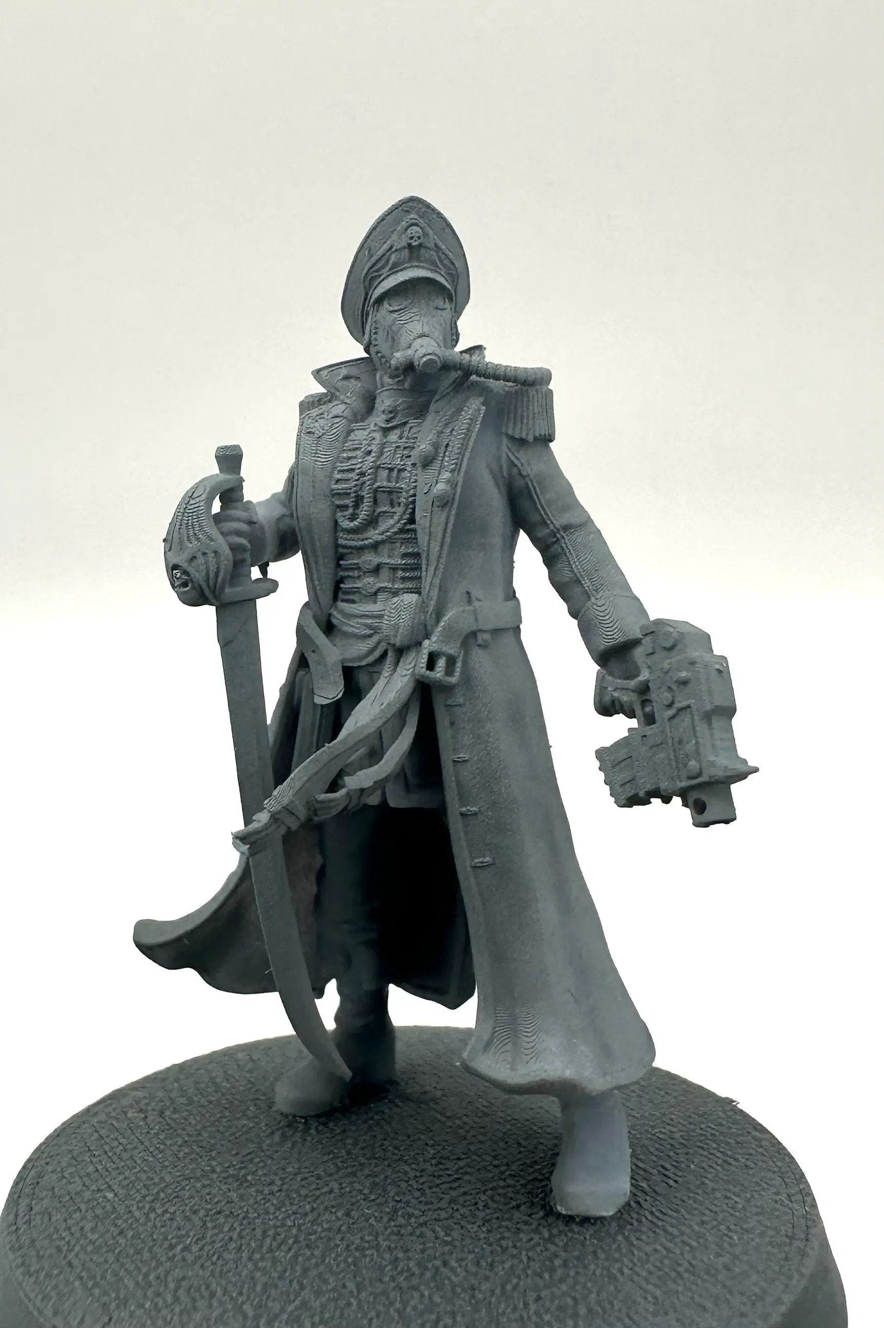 3D printed Krieg Commissar miniature by Last Hope Miniatures, detailed model with military uniform and commanding pose.