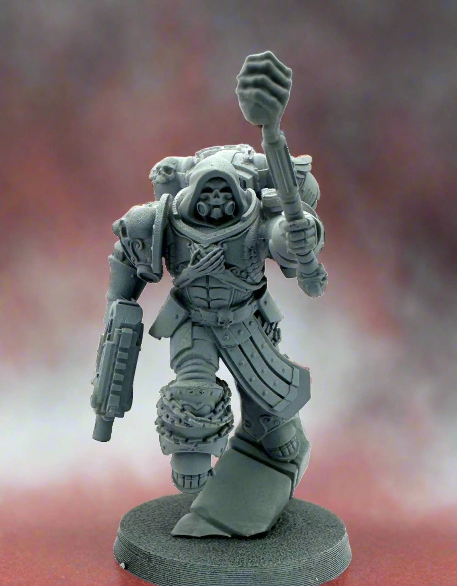 3D printed Lazarus of the Crimson Wings model by Last Hope Miniatures, featuring detailed armor and wings from DakkaDakka Miniatures.