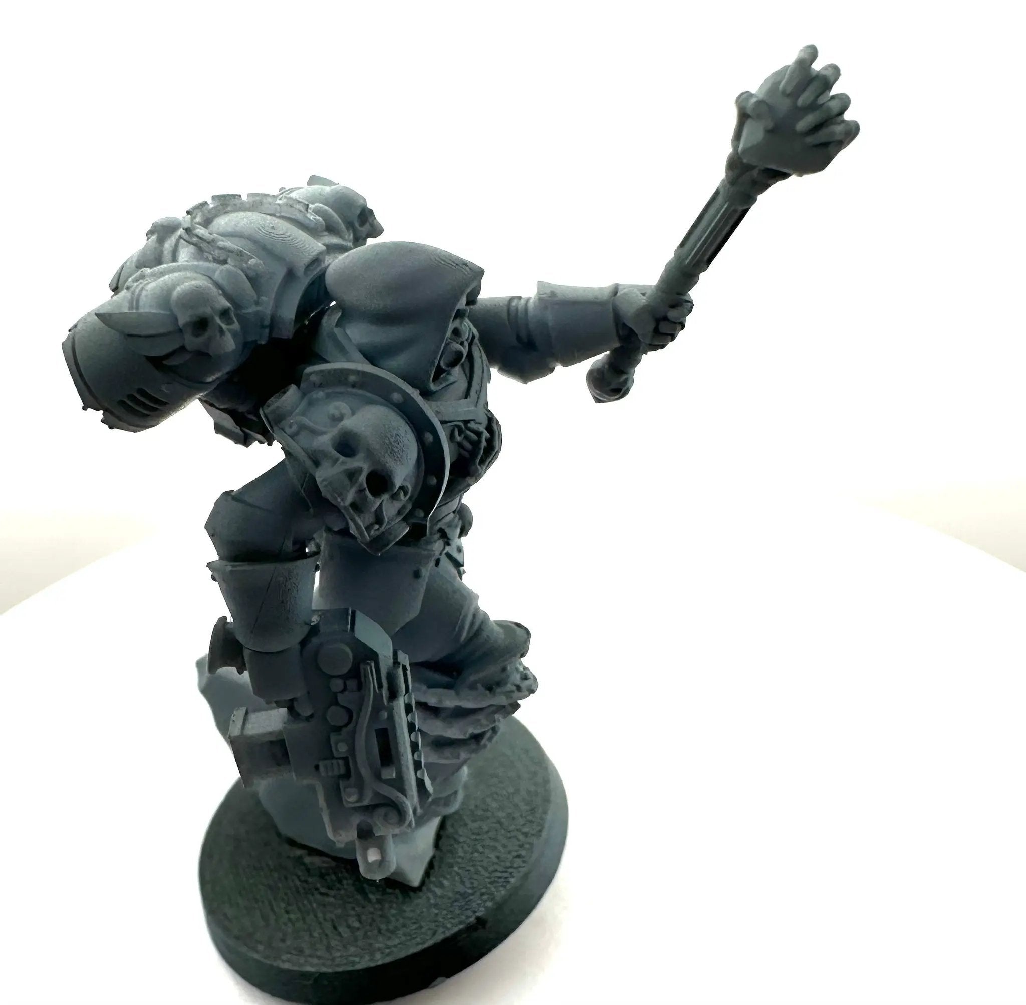3D printed Lazarus of the Crimson Wings model by Last Hope Miniatures, detailed fantasy miniature figure on a display base