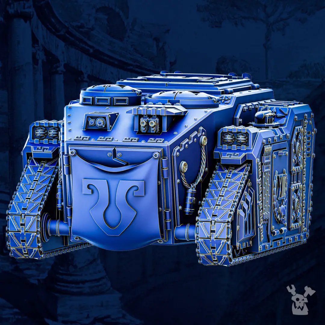 3D printed Legio Prima Victric APC model by Last Hope Miniatures, detailed military vehicle with intricate design.