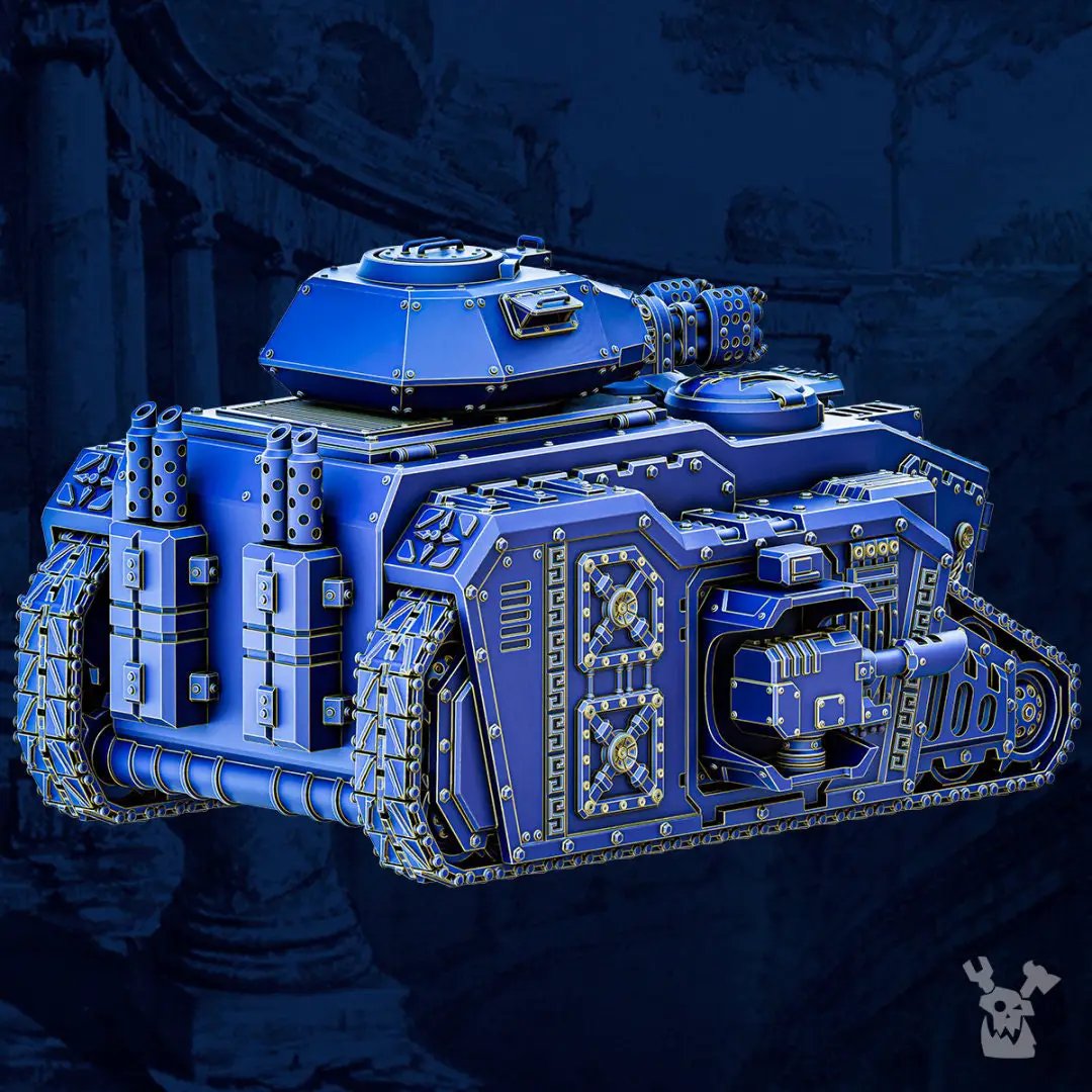 3D printed Legio Prima Victric APC model by Last Hope Miniatures, detailed military vehicle with intricate design and branding.
