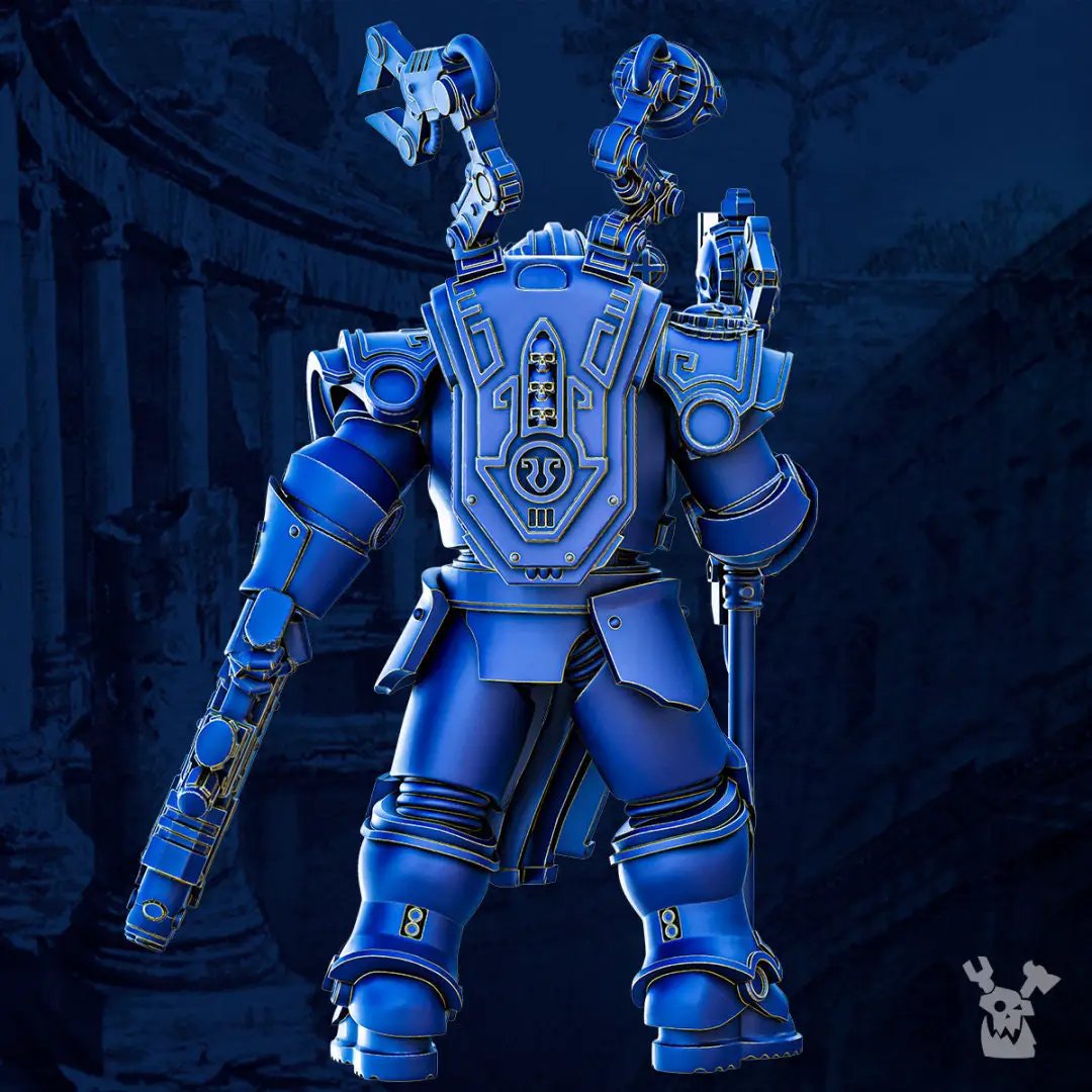 3D printed Legio Prima Victrix Mechanic model by Last Hope Miniatures, detailed sci-fi mechanic figure from DakkaDakka collection.