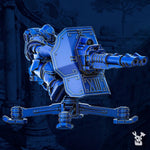 3D printed Legio Prime Victrix support turret model by Last Hope Miniatures, detailed with intricate mechanical features.