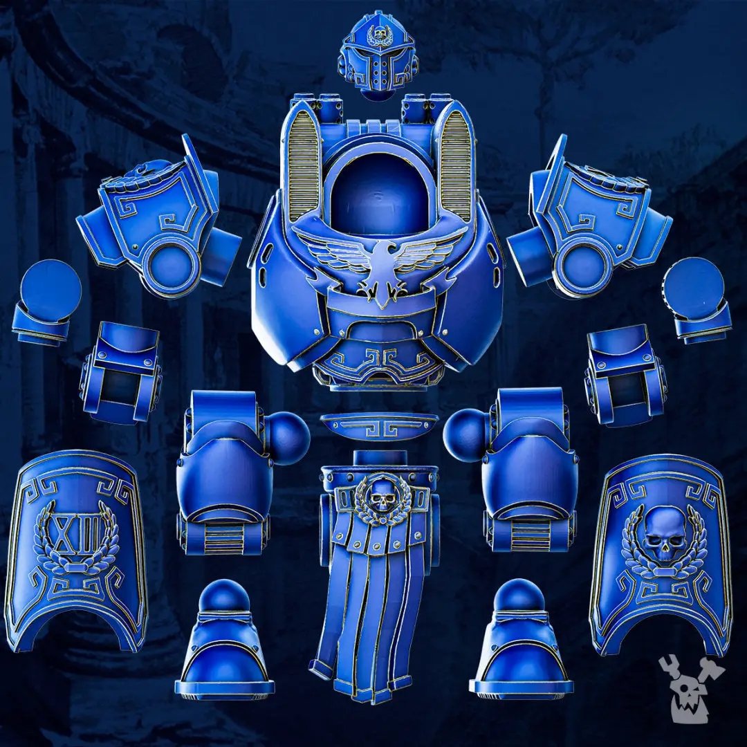 3D printed Legio Victrix Colossus model by Last Hope Miniatures, detailed sci-fi tabletop miniature on a textured base.