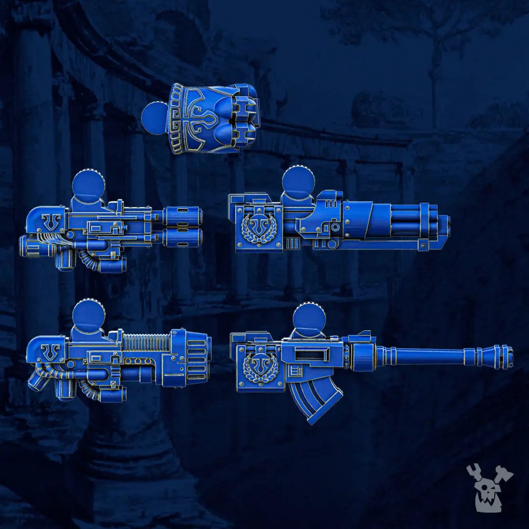 3D printed Legio Victrix Colossus model by Last Hope Miniatures, featuring detailed armor and imposing stature.