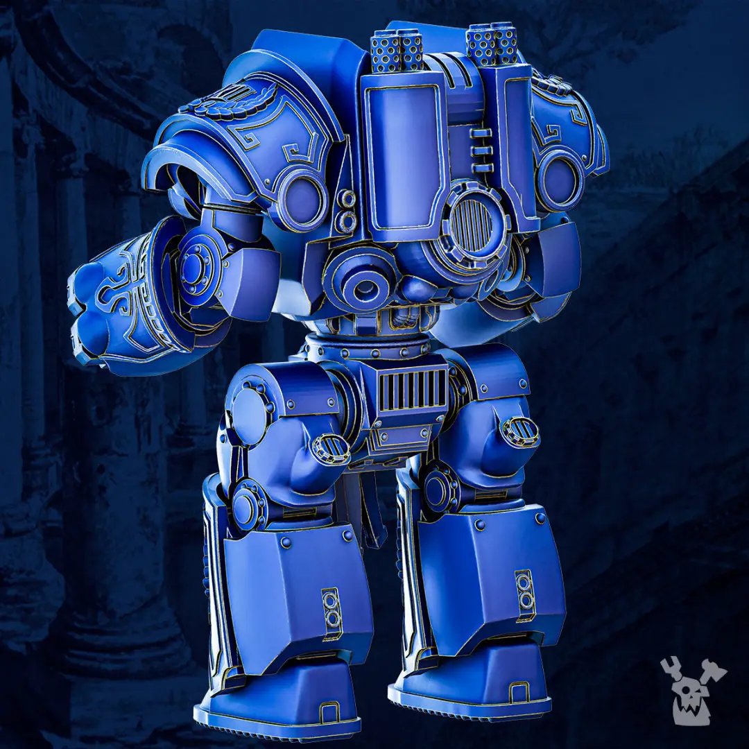3d printed Legio Victrix Colossus model by DakkaDakka Miniatures, detailed Warhammer fantasy figure on a base.