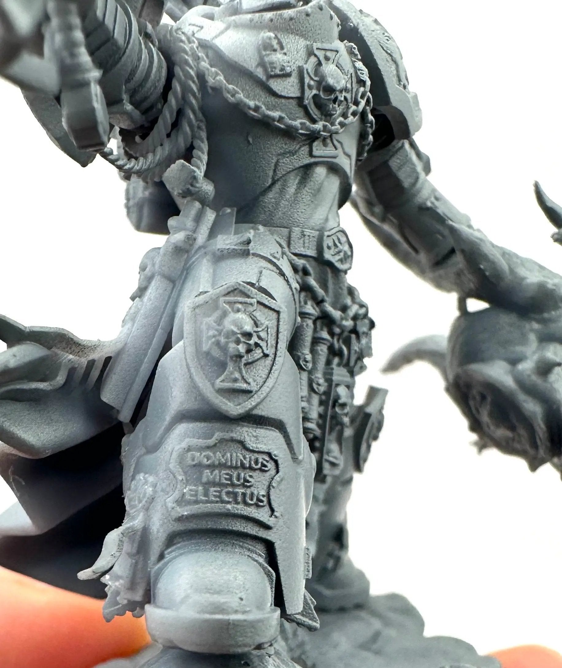 3D printed Marine Crusader Electus model by Meshbrain Labs, detailed sci-fi miniature for tabletop gaming by Last Hope Miniatures
