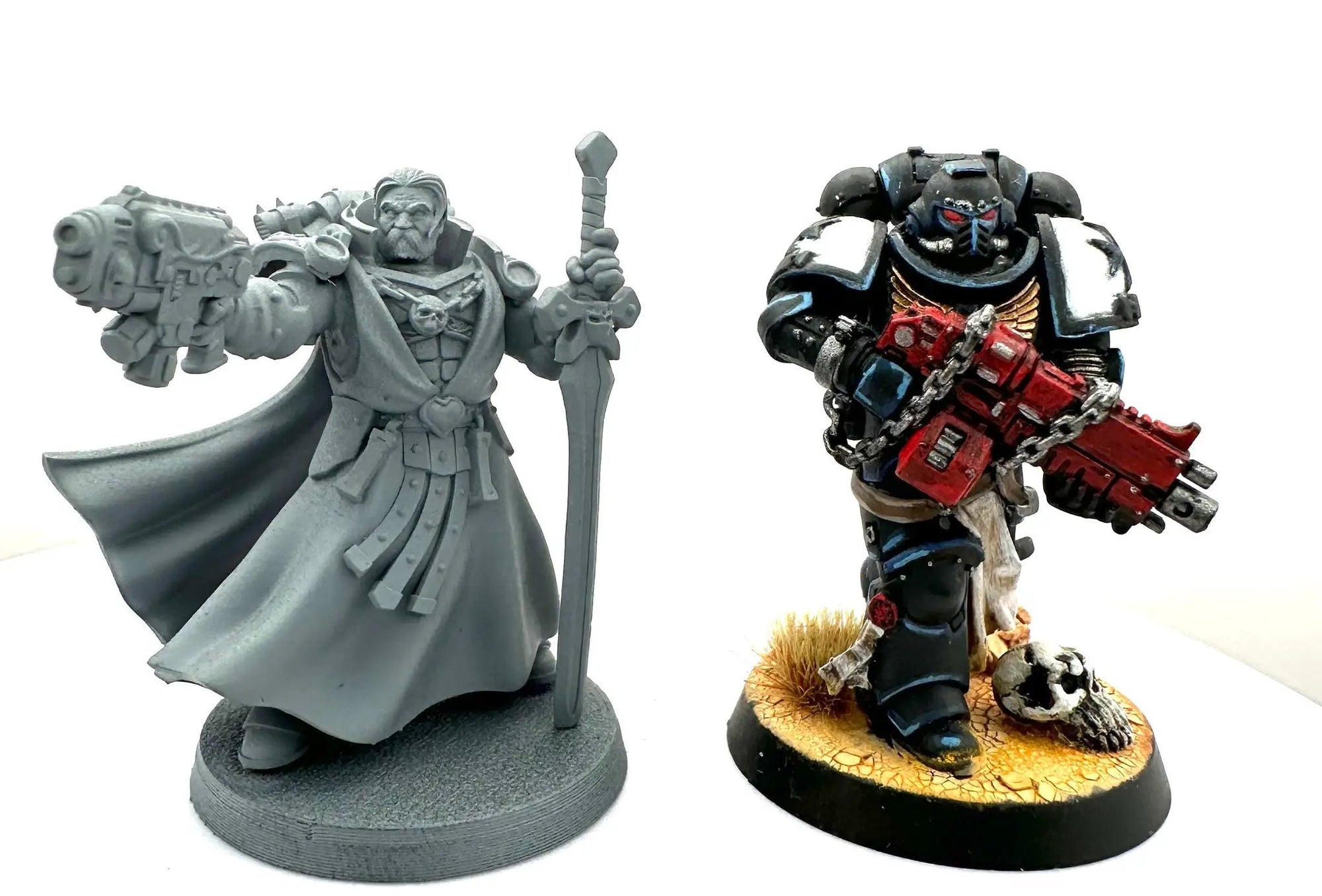 3d printed Mathias of the Crimson Wings miniature by Last Hope Miniatures, detailed model with vibrant paintwork and intricate design.