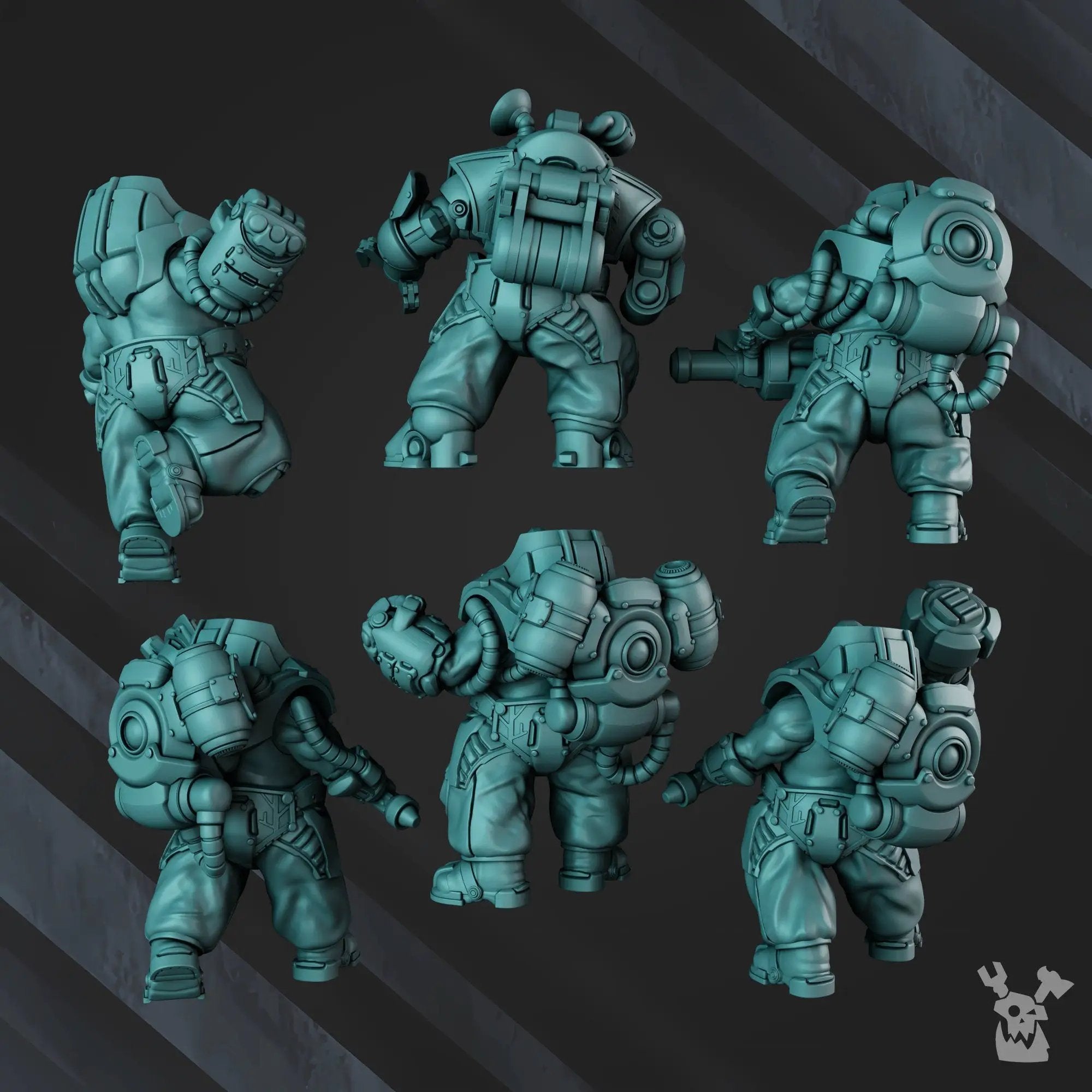3D printed Mithril Clan Sentinels model by Last Hope Miniatures, featuring detailed miniature figures in a dynamic stance.