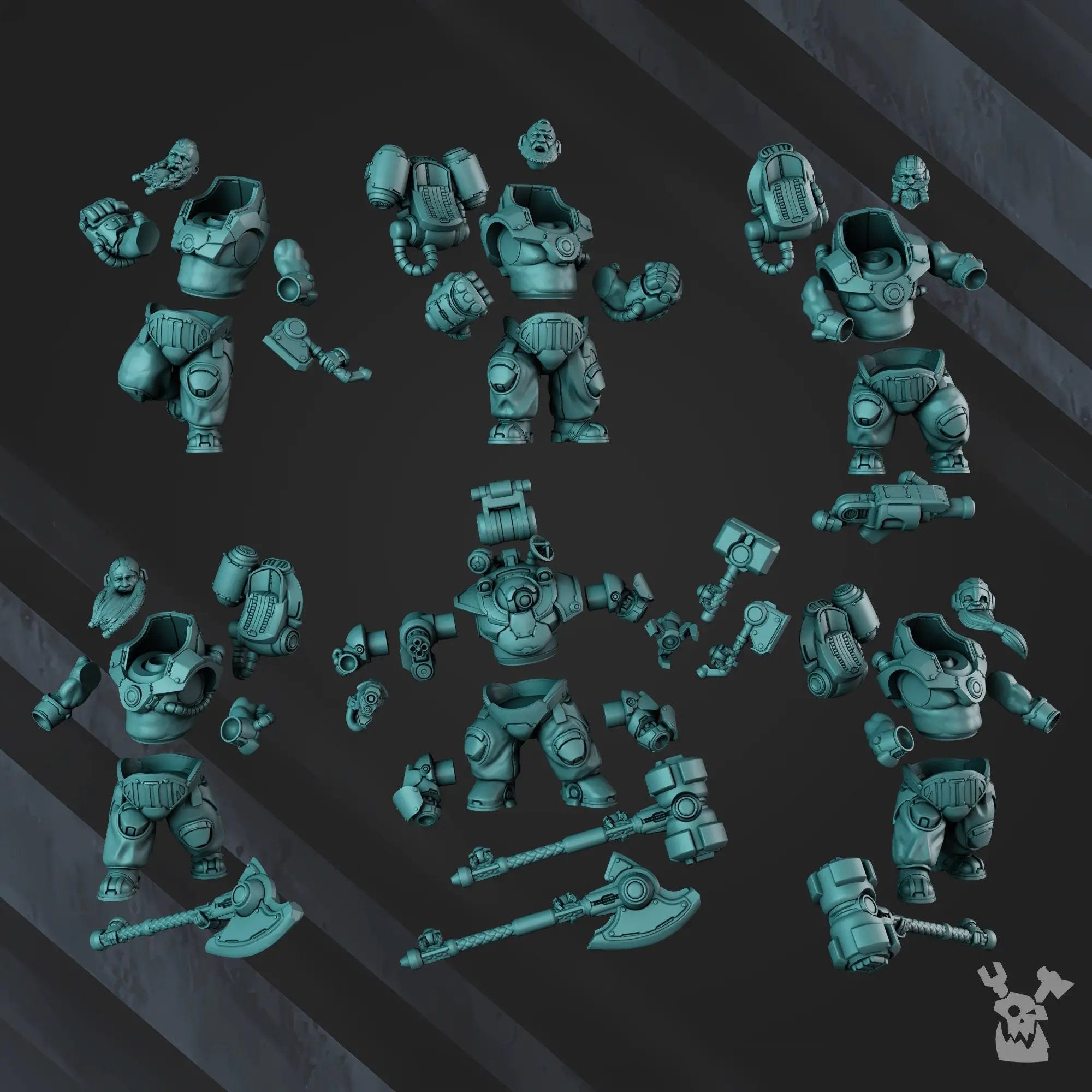 3D printed Mithril Clan Sentinels model by Last Hope Miniatures, detailed fantasy figures from DakkaDakka Miniatures.