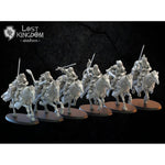 Six 3D printed mounted rangers models by Lost Kingdom Miniatures, detailed fantasy figures for tabletop gaming.