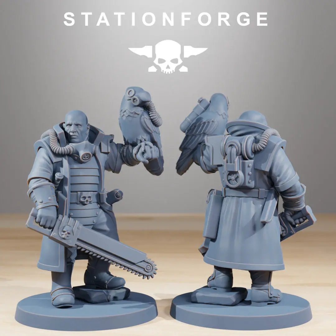 3D printed National Guard Captain Julius model by Last Hope Miniatures, detailed miniature figure from StationForge Miniatures.