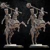 3D printed Nefertari priestess model by Lost Kingdom Miniatures, detailed figure with intricate costume and regal pose.